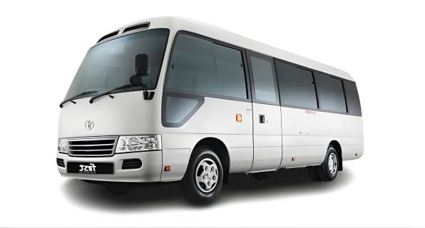 Toyota Coaster for rent - Shahi Rent a Car